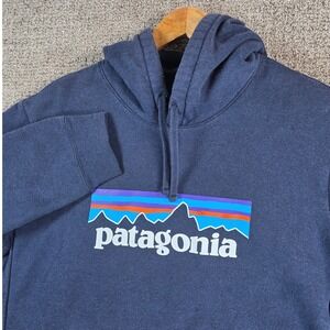 Patagonia Uprisal Hoodie Men's Size M Blue Pullover‎ Sweatshirt Classic Logo